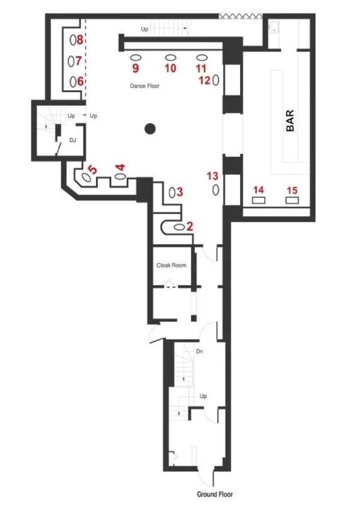 raffles chelsea table map